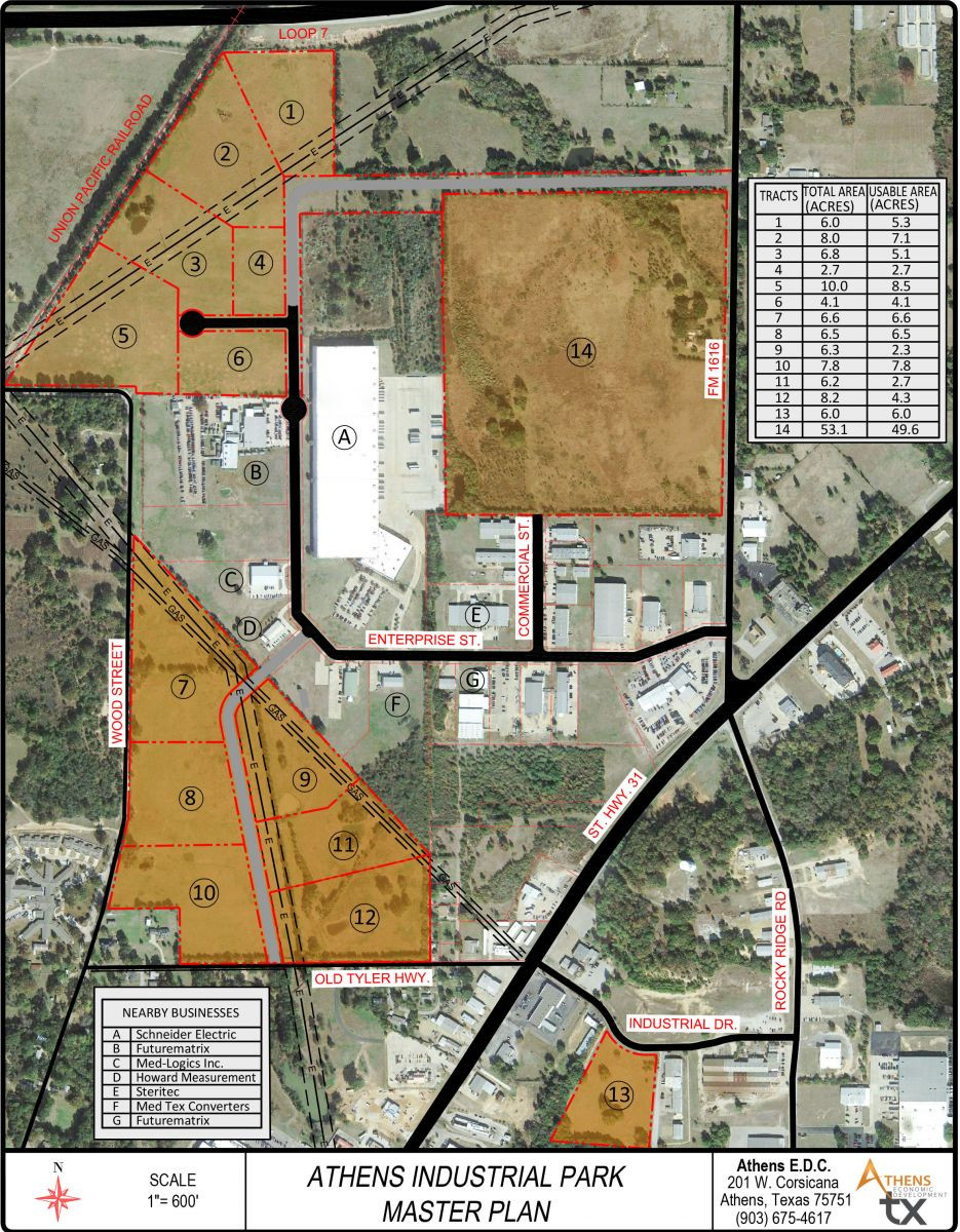 Master plan layout of the industrial park